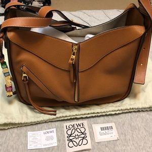 Brand new Loewe Small Hammock Leather Bag in tan